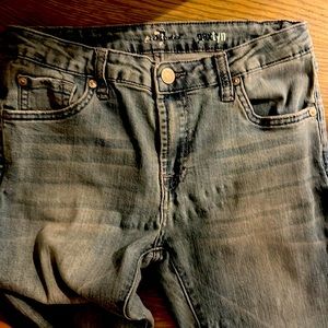 Cotton Paxtyn Jeans by 7FOR, front button and zipper closure,